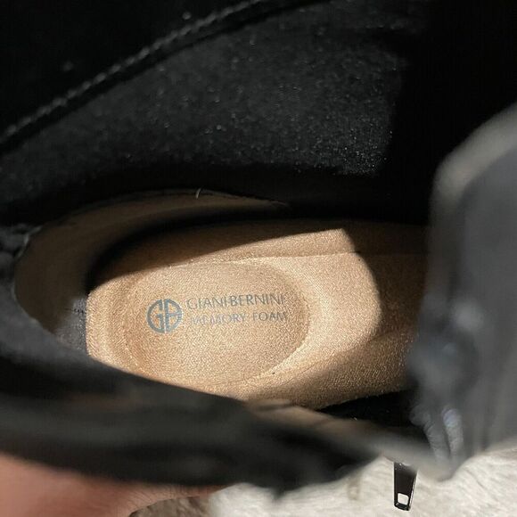 Giani Bernini Women Trumann Black Memory Foam Block Heel Dress Booties Size 8.5 - Picture 11 of 11